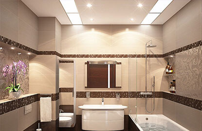 Натяжные потолки в ванную комнату рисунок 1058